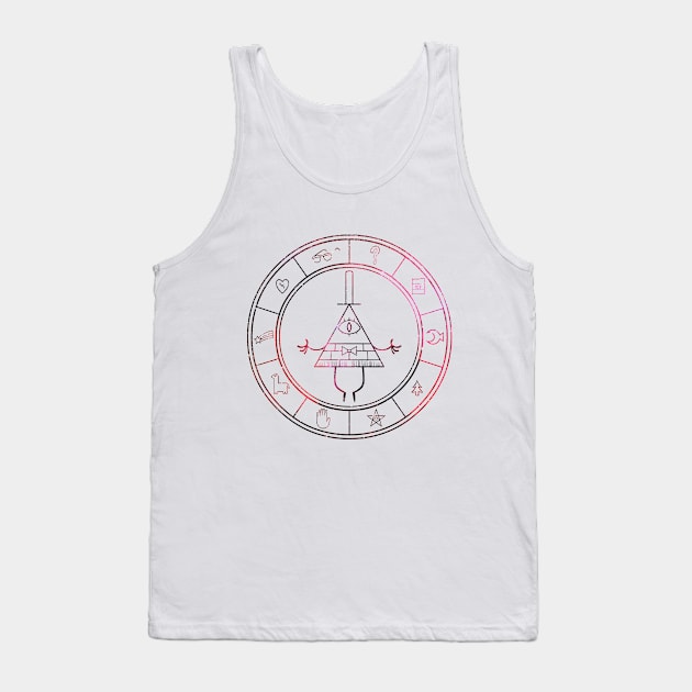 gravity falls- bill cipher wheel space Tank Top by Rebellion10